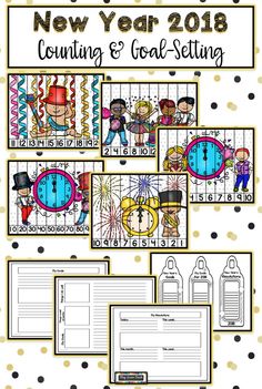 new year's eve counting and goal setting for students to practice their math skills