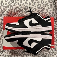 Size 8 In Women’s, Or A 6.5 In Men’s. Worn 1 Time In House, Still Clean, Like Brand New. Too Big For Me. Does Come With The Box. I Always Ship Same Day. Sporty Black And White Leather Sneakers, Sporty Low-top Black And White Sneakers, Black And White High-top Sneakers With Branded Insole, Sporty Black And White Low-top Sneakers, Sporty High-top Black And White Skate Shoes, Sporty Black And White Low-top Skate Shoes, Sporty Black And White Sneakers For Streetwear, Black And White Low-top Sneakers With Rubber Sole, Black And White Low-top Sneakers With Contrast Sole