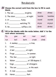 worksheet for english speaking words