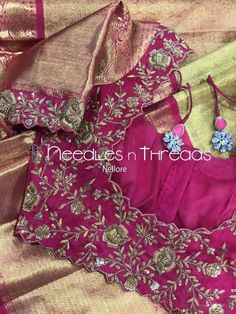 Heavy Embroidery Blouse Designs, Cut Work Maggam Blouse Designs, Pink Blouse For Wedding, Bridal Maggam Work Blouses Latest, Cut Work Maggam Designs, Maggam Work Blouse Designs Latest For Pattu Sarees, Bridal Blouse Designs Heavy Work, Cut Work Blouse Designs, Maggam Work Blouse Designs Latest