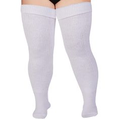 Specifications: 60% Acrylic Yarn, 25% Stretch Yarn, 15% Polyester. If there is no thigh garter belt in your package, please contact us to resend. Plus Size & Thick Thighs Friendly The length from top to heel is 35 inches, and the stretched length is up to 42 inches. Stretch: upper thighs to 39 inches. Recommended: For upper thighs that measure 27 inches or larger. Friendly to big girls and thick thighs. Moon Wood plus size thigh high socks bring an enlarged, thickened, and elongated design, and Plus Size Thigh High Socks, Plus Size Thigh, Thigh Garter, Best Mothers Day Gifts, Leg Warmer, Stockings Legs, Warm Boots, Thigh High Socks, Versatile Outfits