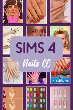 an image of nails and manies for the sims 4