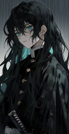 Anime Character, Wattpad, Green, Hair, Anime, Blue, Black