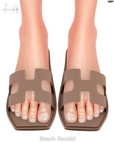 an image of a woman's feet with toenails and toes in sandals