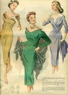 Fashion sketch Fashion 60s, Patron Vintage, 1950 Fashion, 20th Century Fashion, Vintage Dress Patterns, Retro Mode, 60s Vintage