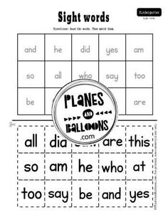 sight words worksheet with pictures to help students learn how to read the word