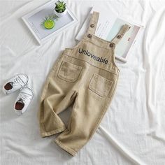 Boys Letter Printed Solid Pocket Jumpsuits - PrettyKid Clean Heart, Pocket Jumpsuit, Jumpsuit Online, Boys Romper, Affordable Clothes, Letter Prints, Boy Outfits, Jumpsuit Romper, Khaki Pants