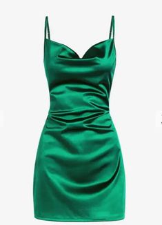 Satin Cocktail Dress, Dress Spaghetti, Mini Slip Dress, Silk Mini Dress, Satin Mini Dress, Satin Dress, Types Of Dresses, Mini Dresses