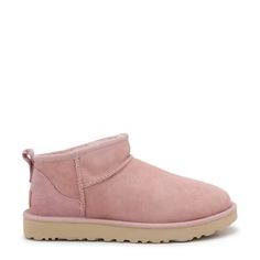 UGG Women's Classic Ultra Mini Ankle Boot | DSW Canada Pink Mini Uggs, Ugh Ultra Mini, Pink Winter Boots, Mini Uggs, Ugg Classic Ultra Mini, Pretty Shoes Sneakers, Ugg Mini, Ugg Classic, Boot Brands