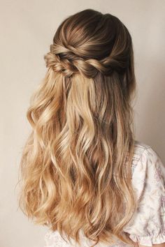 Fancy Hair Half Up Half Down, Fancy Half Up Half Down Hair, Pickle Wedding, Half Up Half Down Wedding Hair, Waterfall Braids, Half Up Wedding Hair, Half Up Half Down Wedding