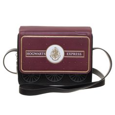 Harry Potter fans, get in here! This Harry Potter Hogwarts Express Crossbody Handbag Purse looks amazing in person. This handbag purse includes a zipper closure and an adjustable shoulder strap featuring your favorite Harry Potter Hogwart graphics! Also has a cool 9/34 Potter metal charm for extra style. All aboard the Hogwarts express! Dimensions: 9" L x 7.5" H x 3" Color: Burgundy-Black Size: One Size Fits Most/Adjustable/Small Material: PU/Faux Leather Brand: Harry Potter Style: Purse Care: W Harry Potter Hogwarts Express, School Purse, Harry Potter Style, Harry Potter Merchandise, Vintage Crossbody Bag, Hogwarts Express, Quilted Crossbody Bag, Luxury Wallet, Harry Potter Hogwarts