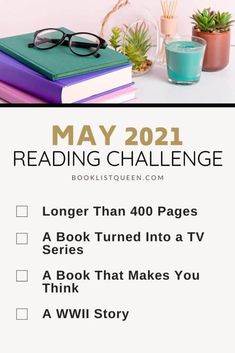 a stack of books sitting on top of a table next to a cup and plant