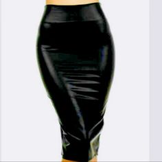 Super Duper Sexxxxyyyy!!! Faux Leather Pencil Skirt!!! Omgosh!! So Cute Sleek Black Faux Leather Pencil Skirt, Black Stretch Faux Leather Skirt, Fitted Faux Leather Pencil Skirt For Night Out, High Waist Faux Leather Pencil Skirt For Party, Edgy Black Pencil Skirt For Night Out, Black Faux Leather Pencil Skirt For Night Out, Trendy Faux Leather Pencil Skirt For Party, Fitted Black Pencil Skirt For Night Out, Fitted Black Faux Leather Skirt