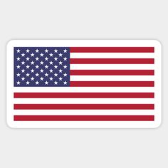 an american flag wall decal