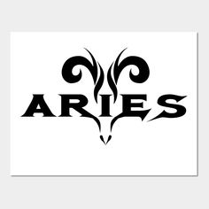 the aries logo is shown in black and white, with an eagle's head on