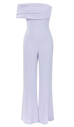 Asymmetrical One Shoulder Jumpsuit in LilacDiscover the perfect blend of playful and chic with our Asymmetrical One Shoulder Jumpsuit in Lilac. Designed for the young and stylish, this jumpsuit is made with a lightweight fabric that drapes effortlessly, ensuring comfort all day long. Its eye-catching asymmetrical design adds a touch of uniqueness to your outfit, making you stand out from the crowd.Key Features: One shoulder design for a trendy and fashionable look Fitted waistline to accentuate Lilac Jumpsuit, Evening Dresses Midi, One Shoulder Jumpsuit, Romper And Jacket, Puff Long Sleeves, Outfit Making, Plus Size Shopping, Asymmetrical Design, Shoulder Design