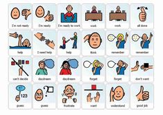 an image of some people doing different things in the same language, including words and pictures