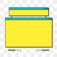 an image of a yellow and blue box with arrows on the bottom, transparent background