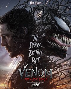 the poster for the upcoming movie, venom