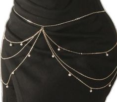 Elegant Pearl Chain Jewelry For Festivals, Elegant Adjustable Body Chain For Beach, Elegant Waist Chain For Beach, Elegant Silver Waist Chain With Pearls, Gold Waist Chain With Pearl Details For Party, Elegant Beaded Waist Chain For Festivals, Beach Waist Chain, Elegant Silver Pearl Chain Waist Chain, Elegant Silver Waist Chain For Beach