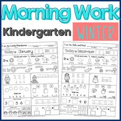 the printable winter worksheet for kids to practice their handwriting and writing skills