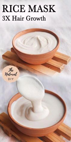 Rice Water Hair Mask, Diy Rice Water, Hair Growth Mask Diy, Rice Mask, Hair Mask Recipe, Water Hair, Best Hair Mask, Coconut Oil Hair Mask, Hair Mask For Growth