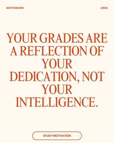 an orange and white poster with the words your graduation is a reflection of your dedication, not