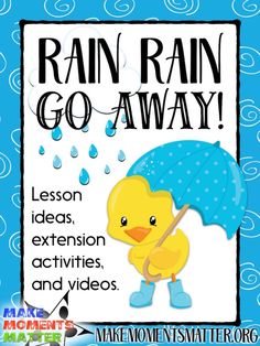 Rain Rain Go Away - Lesson Ideas, extension activities, and videos to use with your class. Music Education Lessons, Preschool Music Activities, Music Class Activities, Spring Music, Social Emotional Activities, Elementary Music Education, Primary Ideas