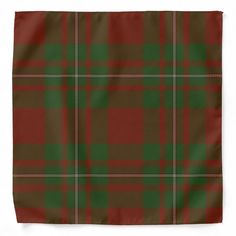 a green and red plaid pattern on a white background