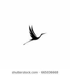 black and white silhouette of a bird flying in the sky