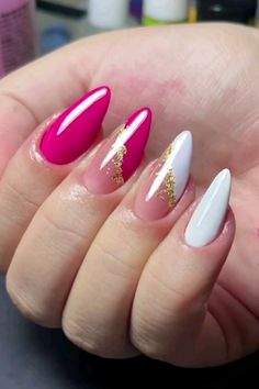 Tulip Nails, Art Deco Nails, Pink Manicure, Nail Designs Glitter, Nails Desing, Xmas Nails