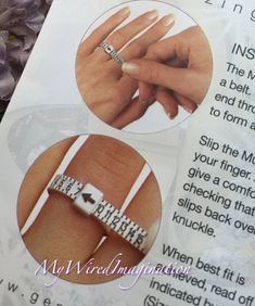 the instructions for how to wear a wedding band on someone's finger and ring size guide