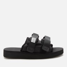 Get Suicoke Moto-Cab Nylon Slide Sandals - Black now at Coggles - the one stop shop for the sartorially minded shopper. Free UK & EU delivery when you spend £50. Suicoke Moto Cab Outfit, Suicoke Moto Cab, Everyday Carry Bag, Black Slippers, Black Slides