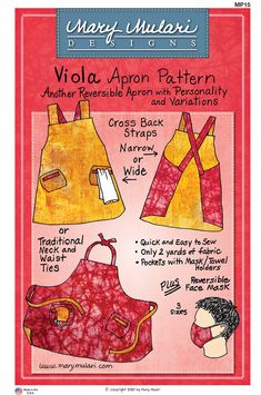 an apron pattern with instructions to make it