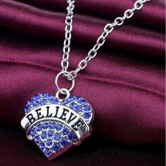 Lovely dainty sparkle heart necklace. Pendant is 2.2cm, chain is 50cm. Includes free earrings. #AffordableJewelry #FashionJewelry #JewelyAddict #ItsaBlingThing #AffordableFashion #Trendy #WickedwondersVIPBling #blingtastic #fashiongoals Free Earrings, Affordable Jewelry, Blue Rhinestones, Rhinestone Necklace, Necklace Pendant, Affordable Fashion, Heart Necklace, Believe In You, Fashion Jewelry