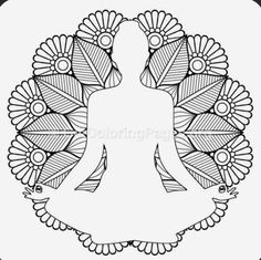 the outline of a person sitting in a lotus position