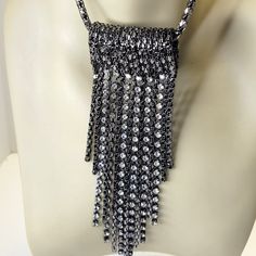 Long Gunmetal Tone Crystal Tasselled Necklace Fashion Rhinestone Crystals Line Up On The Cascading Tassels Different And Very Cute! New! Never Used, Never Worn! See Measurements In Listing Total Length: Approx : 20.5" Without Pendant: Approx: 14" Pendant Length: 6" Reasonable Offers Accepted Note: Sometimes The Colors Depicted Here May Differ From Exact Color Of Item You Receive Due To Variety Of Our Lighting Sources, Different Devices Screen Resolutions Or From Our Minimal Editing For Backgroun Crystal Tassel Necklace, Elegant Chic, Pink Necklace, Vintage Beaded Dress, Stone Heart, Adjustable Necklace, Stainless Steel Necklace, Gold Plated Chains, Pearl Pendant