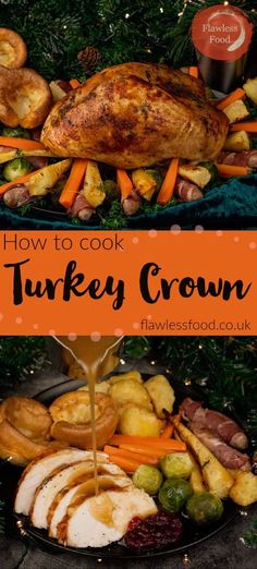 how to cook turkey crown with roasted potatoes and carrots