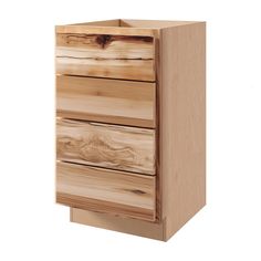 a wooden cabinet with three drawers on each side