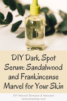 Introducing our game-changing DIY Dark Spot Serum: a miraculous blend of Sandalwood and Frankincense that will work wonders for your skin! If you've been struggling to find an effective solution to soothe and treat those stubborn dark spots, look no further. We've got you covered with a formulation suitable for all skin types, except for sensitive skin, where we offer gentle alternatives. Essential Oil Dark Spot Remover For Face, Essential Oil For Dark Spots On Face, Diy Facial Serum Recipes, Diy Dark Spot Remover For Face, Diy Dark Spot Remover, Serum For Dark Spots