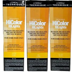 L'oreal HiColor Blonde HiLights Permanent Crème Hair Color 1.74 fl oz L'Oreal HiColor Blonde HiLights Permanent Crème Hair Color is a hair color product designed to create vibrant blonde highlights on naturally dark hair. With this hair color, you can achieve highly-visible and intense blonde highlights without brassiness. The hair color features a rich and no-drip crème formula, allowing for easy control during application and creative techniques. It provides maximum condition and shine to your Loreal Ash Blonde, Blonde Hilights, Shades Of Blonde, Permanent Hair Color, Honey Blonde, Ash Blonde, L Oreal, Blonde Highlights, Dark Hair