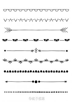 a set of hand drawn lines and arrows