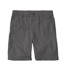 Boy Shorts in Slate Gray | Primary.com Shorts For Kids, Twill Shorts, Chino Shorts, Boy Shorts, Unisex Fashion, Patagonia, Cotton Twill