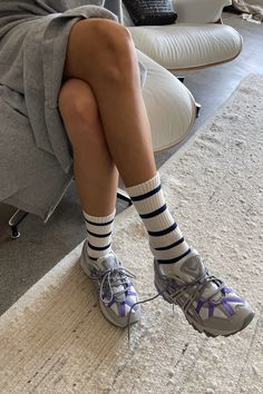 Introducing the Stripe Boyfriend Socks, the epitome of sporty charm and playful style! These delightful socks are a fusion of comfort, functionality, and an irresistible dose of cuteness. Designed to make a statement, they'll add a vibrant touch to any workout ensemble or casual attire. 85% cotton | 13% poly | 2% spandex Ethically made in South Korea One size fits most (US women's size 6-10) Boyfriend Socks, Sailor Stripes, Playful Style, Happy Dance, Striped Socks, Red Stripe, Casual Attire, Seasonal Fashion, Signature Style