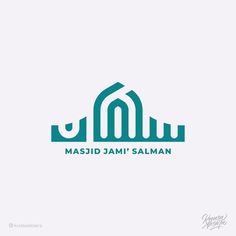 the logo for massid jami's salman is shown in blue and white