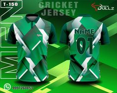 the cricket jersey is green and white