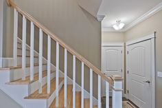 an empty staircase leading to the second floor