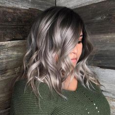 60 Shades of Gray: Silver and White Highlights for Eternal Youth Brown And Silver Hair, Silver Fox Hair