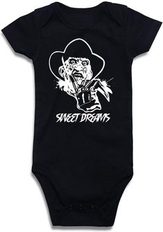 Horror Baby Shower Ideas, Gothic Baby Nursery, Baby Onsies Funny, Goth Baby Clothes, Goth Mom, Gothic Gloves, Rock Baby Clothes, Mom And Me Shirts, Sweet Dreams Baby