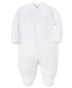 White Kissy Basics Footie - Kissy Kissy Kissy Kissy, Unisex Baby, Pima Cotton, Simple Dresses, Playsuit, Peru, New Baby Products